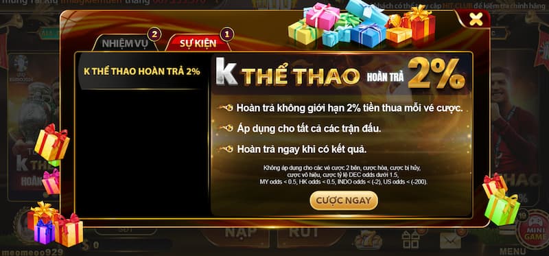 Thể thao HitClub: Khoảnh khắc thăng hoa không giới hạn 3 Khuyến mãi thể thao Hit Club bất tận